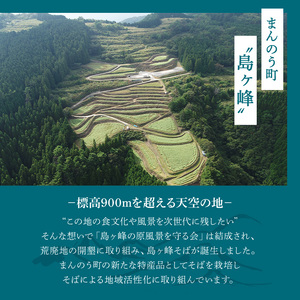 ＜数量限定＞ 島ヶ峰そば つゆ付 (3袋・1袋200g) 6人前 蕎麦 6割 六割 乾麺 個包装 麺類 保存食 常温 【man214】【島ヶ峰の原風景を守る会】