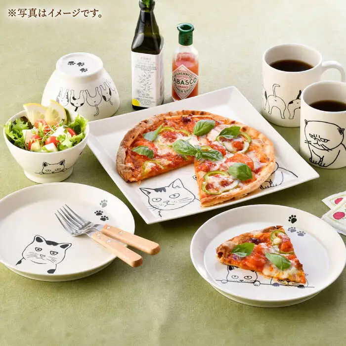 【波佐見焼】ネコづくし 食器セット 豪華17点にゃ！【福田陶器店】[PA348]