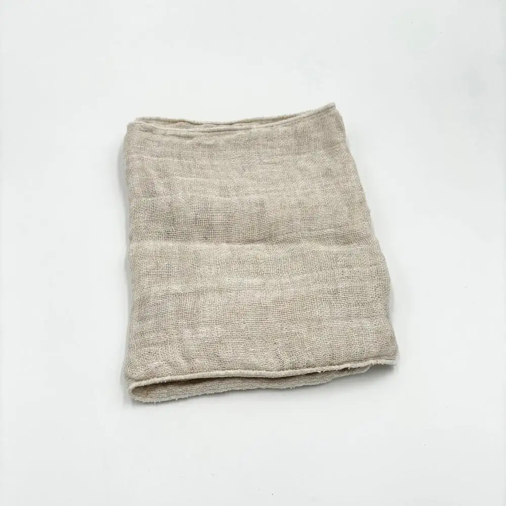 麻タオル 天然素材 タオル ボディタオル 麻 麻生地 body towel 蚊帳生地 岡井麻布 7-005