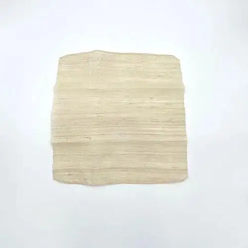 奈良晒 手織り麻はんかち 生成 岡井麻布 ハンカチ 吸水性 奈良晒 麻 10-008