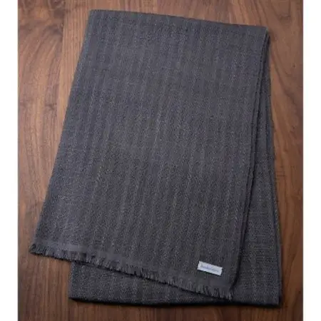 【手織りマフラー】グレー 手紡ぎシルク真綿 kuskafabric 丹後の絹織物【高島屋選定品】_装飾品・工芸品 マフラー・手袋 服飾小物 _【1540780】