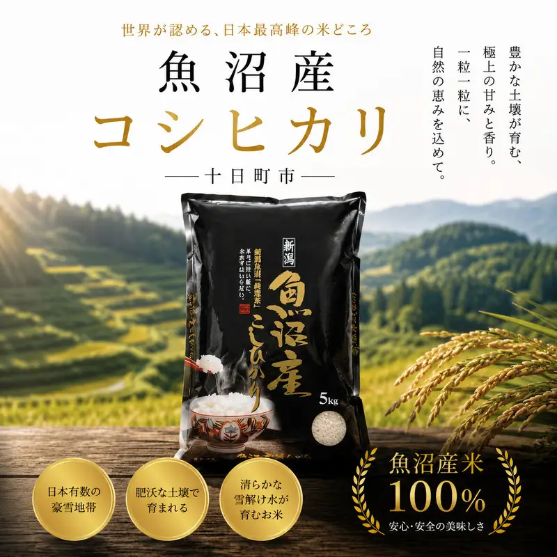 【令和7年産】【食味鑑定士厳選】日本棚田百選のお米　天空の里 魚沼産 こしひかり 10kg(5kg×2)