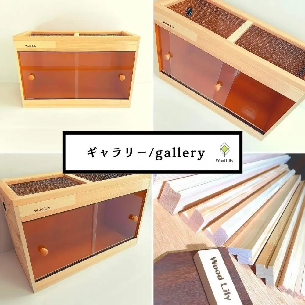 【歴40年大工監修】強固な爬虫類ケージ(オレンジ)60×30×30cm (169606-40037651-or)