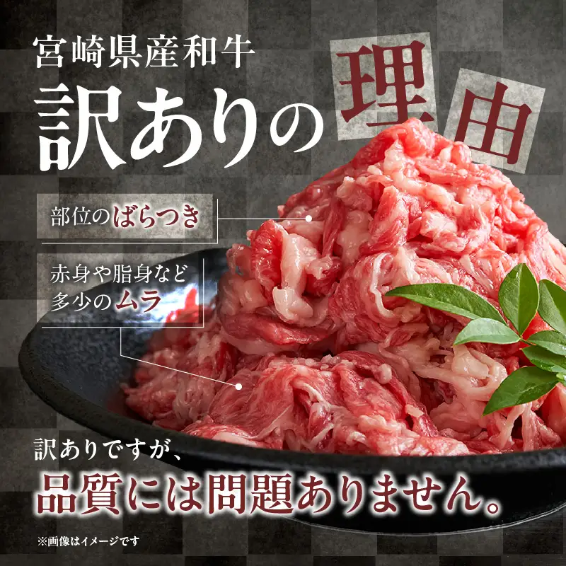 訳あり 宮崎県産 和牛 切り落とし スライス 計1kg 肉 牛肉 ビーフ 国産 食品 薄切り 真空パック おすすめ すき焼き 冷しゃぶ 牛丼 肉巻き 炒め物 カレー シチュー おかず お弁当 おつまみ お祝い 記念日 宮崎県 日南市 送料無料_CB88-24