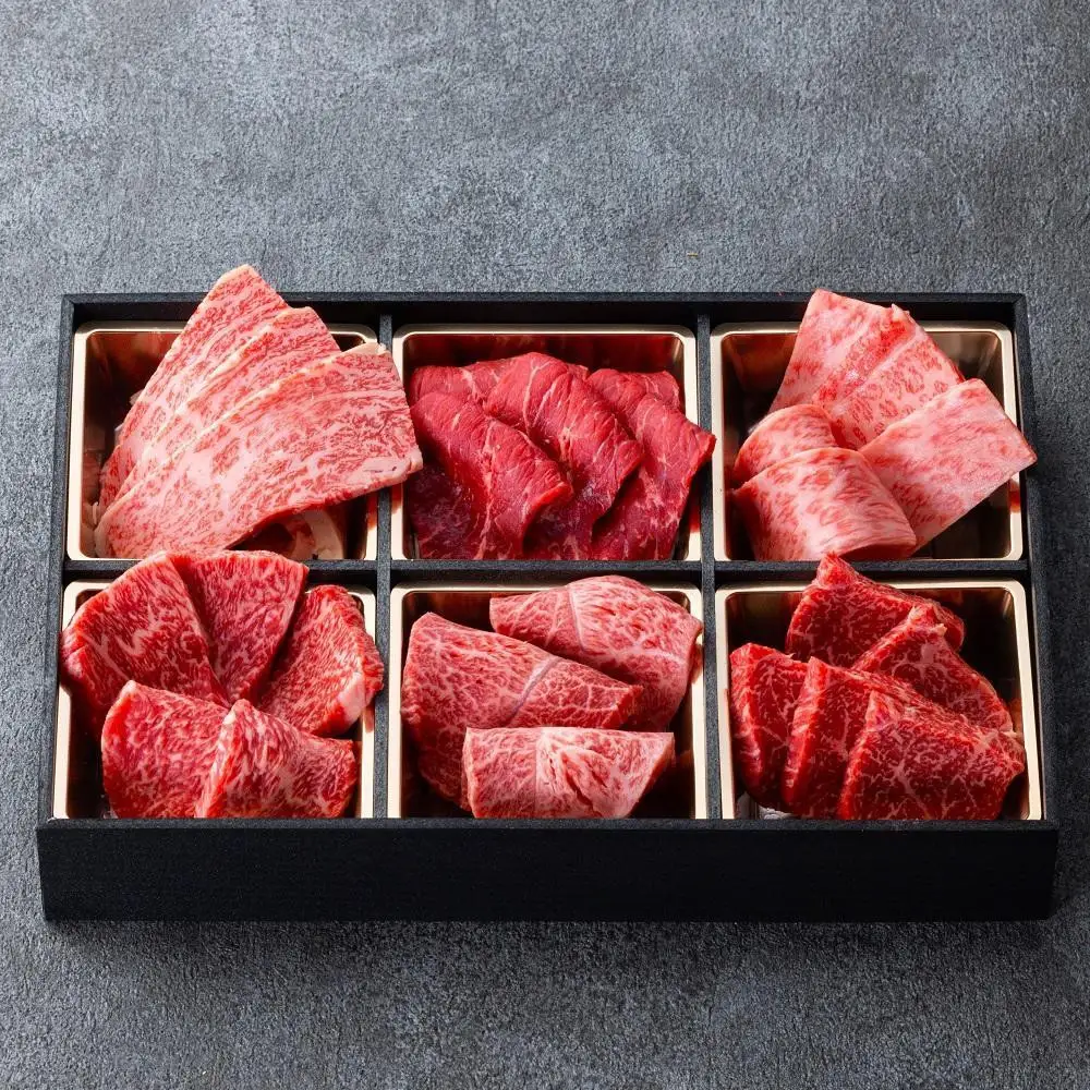 鳥取和牛6つの部位の焼肉盛り合わせ400g  1246