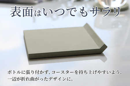 soil コースター for ボトル【ホワイト】日本製 ソイル 珪藻土 吸水 コースター シンプル 水滴 四角 角型 アスベスト不使用