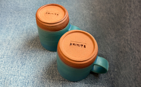 マグカップ Umimita ブルー 陶器 日本製 マグカップ【ペア】