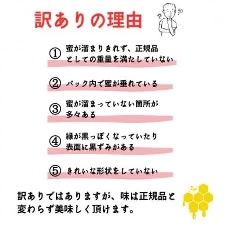 訳あり　国産巣蜜(コムハニー) 2個セット_調味料 はちみつ  ハチミツ 蜂蜜_【1158703】