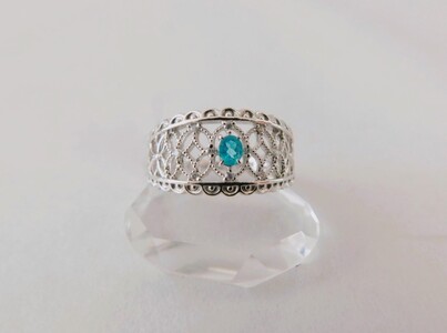 【ふるなび限定】【一点もの】Pt900　パライバトルマリン（0.10ct）ダイヤモンドリング　K51　K06092-H　FN-Limited-SP