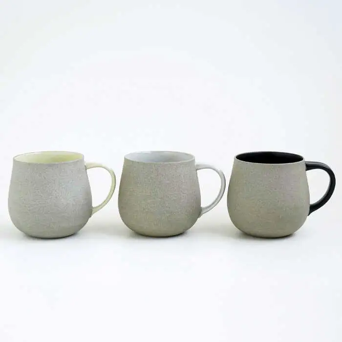 【波佐見焼】カラービスク マグカップ3色セット 黒・白・黄【光和陶器】[SC79]
