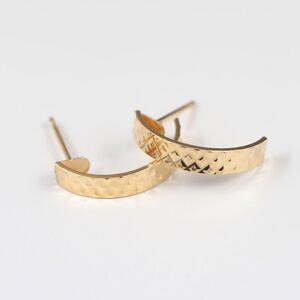 K18 デザイン 地金 ピアス　15134