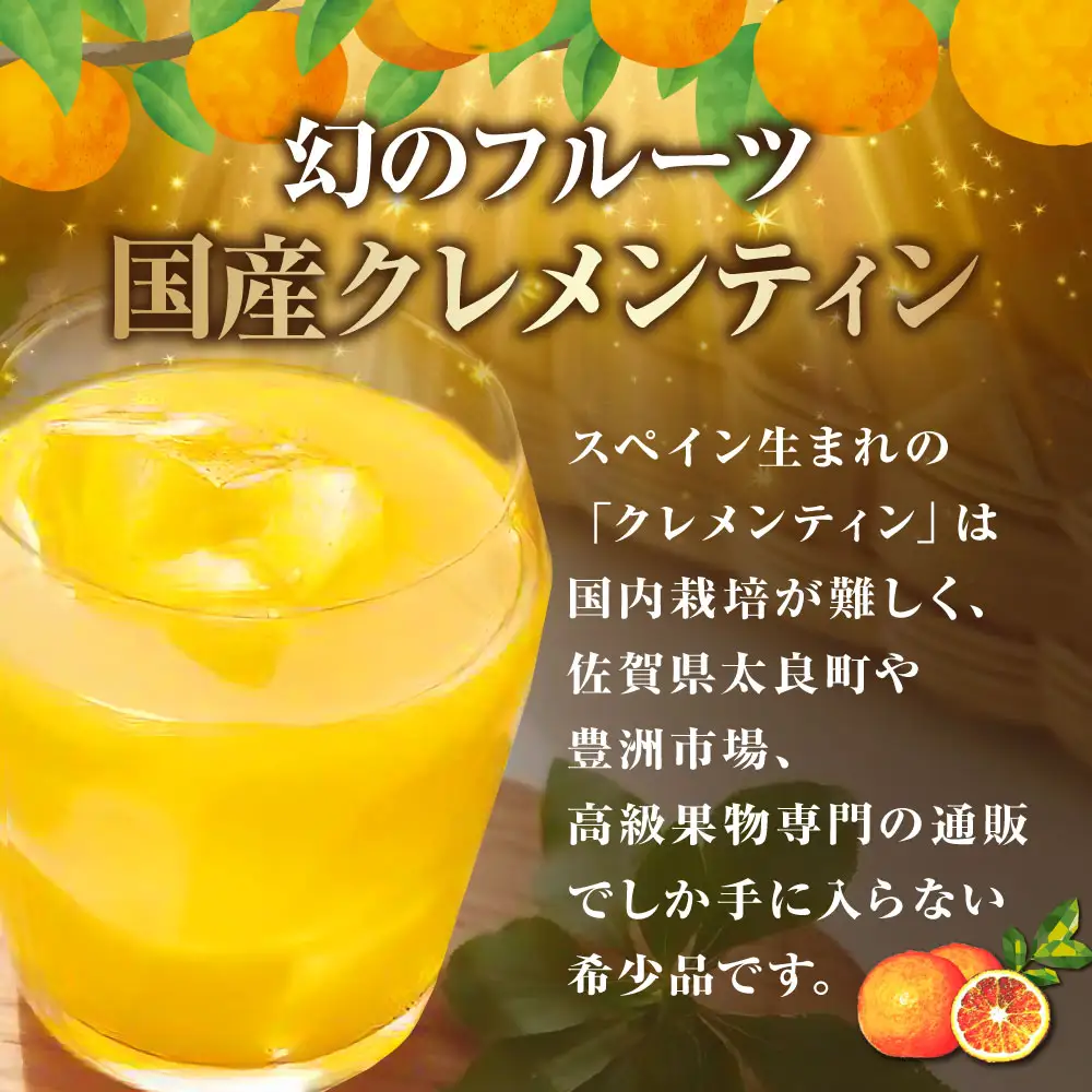 013-0022〔山口柑橘園〕クレメンティンジュース6本セット 