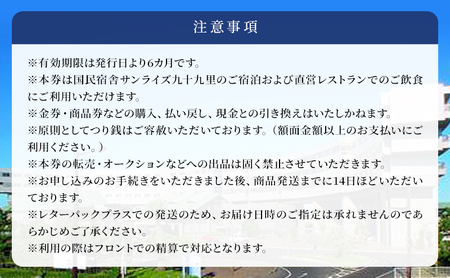 宿泊券 千葉 サンライズ 九十九里 3万円 ギフト券 食事券 チケット 券 クーポン 宿泊 食事 旅行 観光