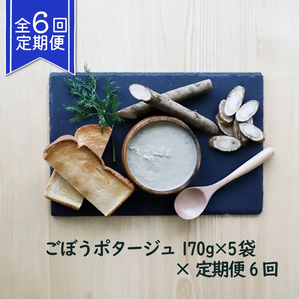 竹下牧場 takeshita farm【定期便6ヶ月】ごぼうポタージュセット 5袋 計850g【2401001】