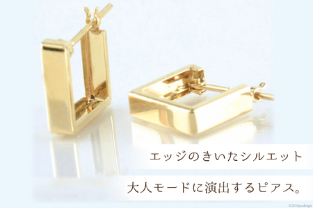 k18 スクウェア ピアス 1ペア 1セット