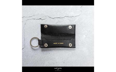 maf pinto (マフ ピント) キーリング キーホルダー 小銭入れ付き ミニ財布 ブラック ADRIA LINE レザー 本革 日本製