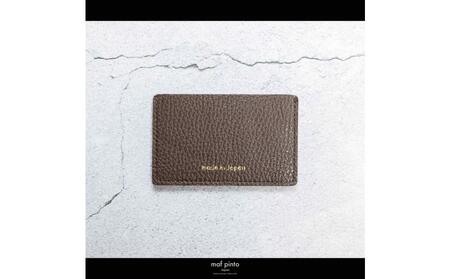 maf pinto (マフ ピント) カードケース 1枚 免許証 マイナンバーカード 薄型 スリム チョコレート ADRIA LINE レザー 本革 日本製