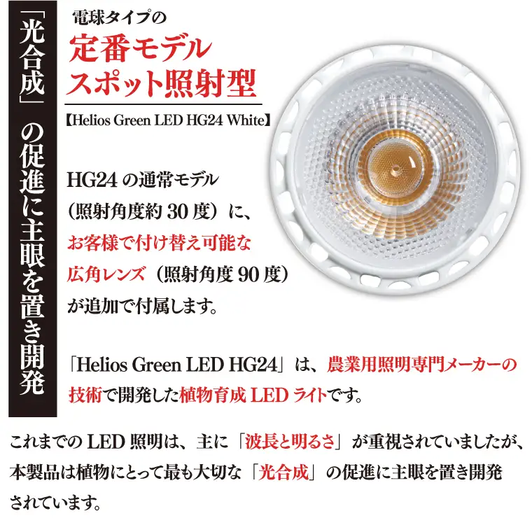 BN038　植物育成ライト「ヘリオスグリーンLED（ホワイト）」