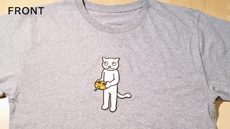 「 ギャラリーおたさく 」 おたさく Tシャツ ドローン 男女兼用 Mサイズ / グレー