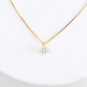 K18 Dカラー 大粒 0.2ct 6本爪 ダイヤ ネックレス BPN-05020K