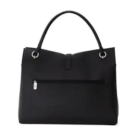 濱野皮革工藝グレースディライトトートバッグ(ブラック×シルバー金具)_バッグ バック bag 濱野皮革工藝 国産 贈答 ギフト プレゼント 黒 ブラック レディース HAMANO ブランド メーカー 牛革 日本製_【1103248】