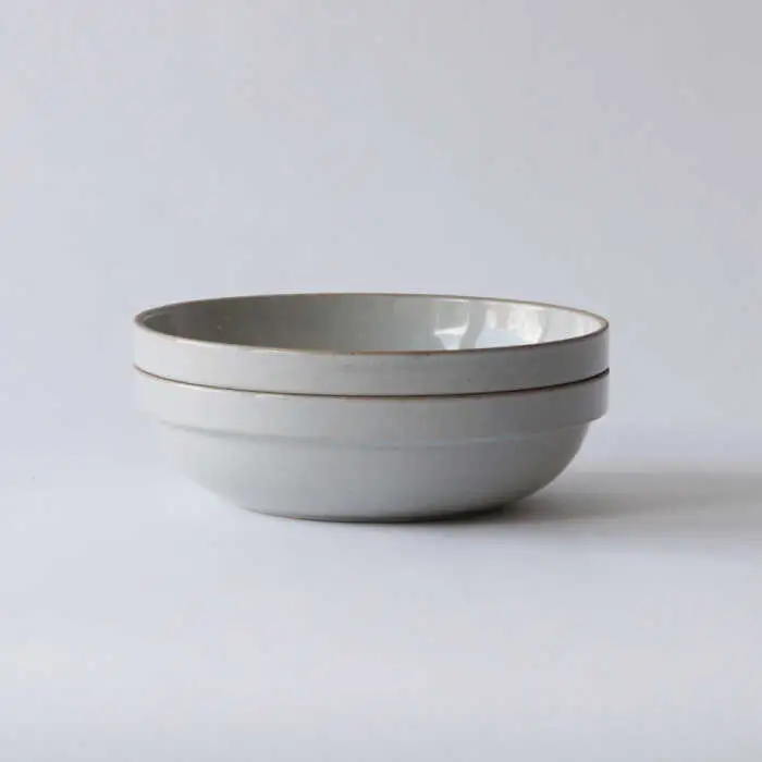 【波佐見焼 HASAMI PORCELAIN】ラウンドボウル グロスグレイ 2点セット【東京西海】[DD239]