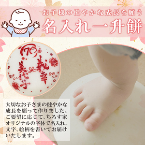 a953-A ＜先行予約受付中！2026年11月〜2027年5月末の間で発送対応＞名入れ一升餅(白)【ちろす家】姶良市 おもち 餅 背負い餅 餅踏み お祝い 1歳 男の子 女の子 誕生日 ベビー イベント 真空パック 冷凍