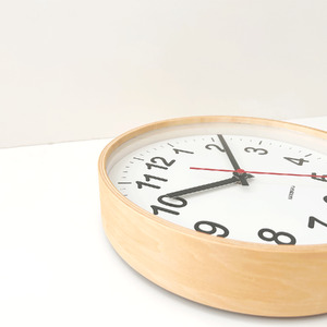 KATOMOKU plywood clock 2≪km-42M≫ ナチュラル【A-167】