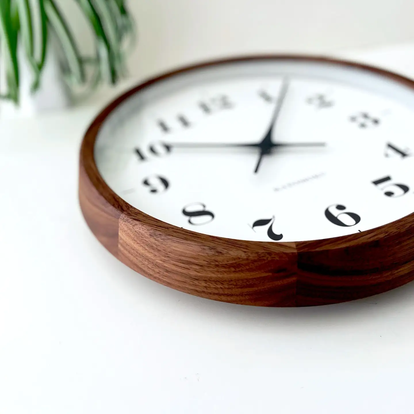 KATOMOKU muku clock 12 ウォールナット 電波時計 連続秒針　km-98WARC