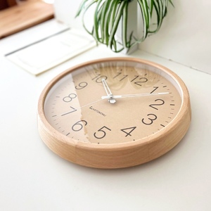 KATOMOKU muku clock≪km-45NA≫木製掛け時計(ナチュラル)【B-77-N1】
