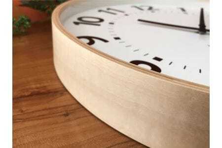 KATOMOKU Plywood clock 木製掛け時計（ナチュラル）km-106NA