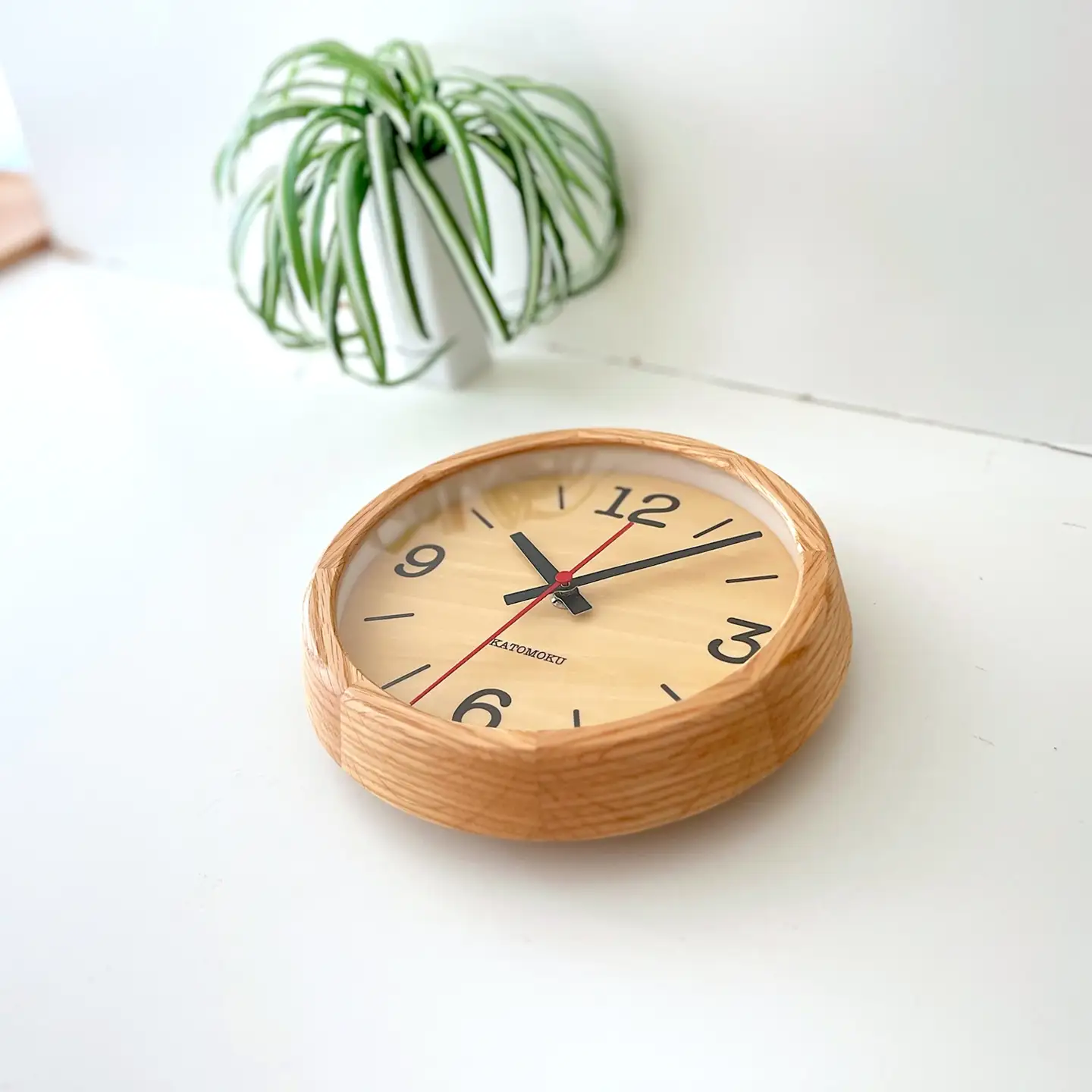 KATOMOKU muku clock 木製掛け時計（オーク）km-136OA
