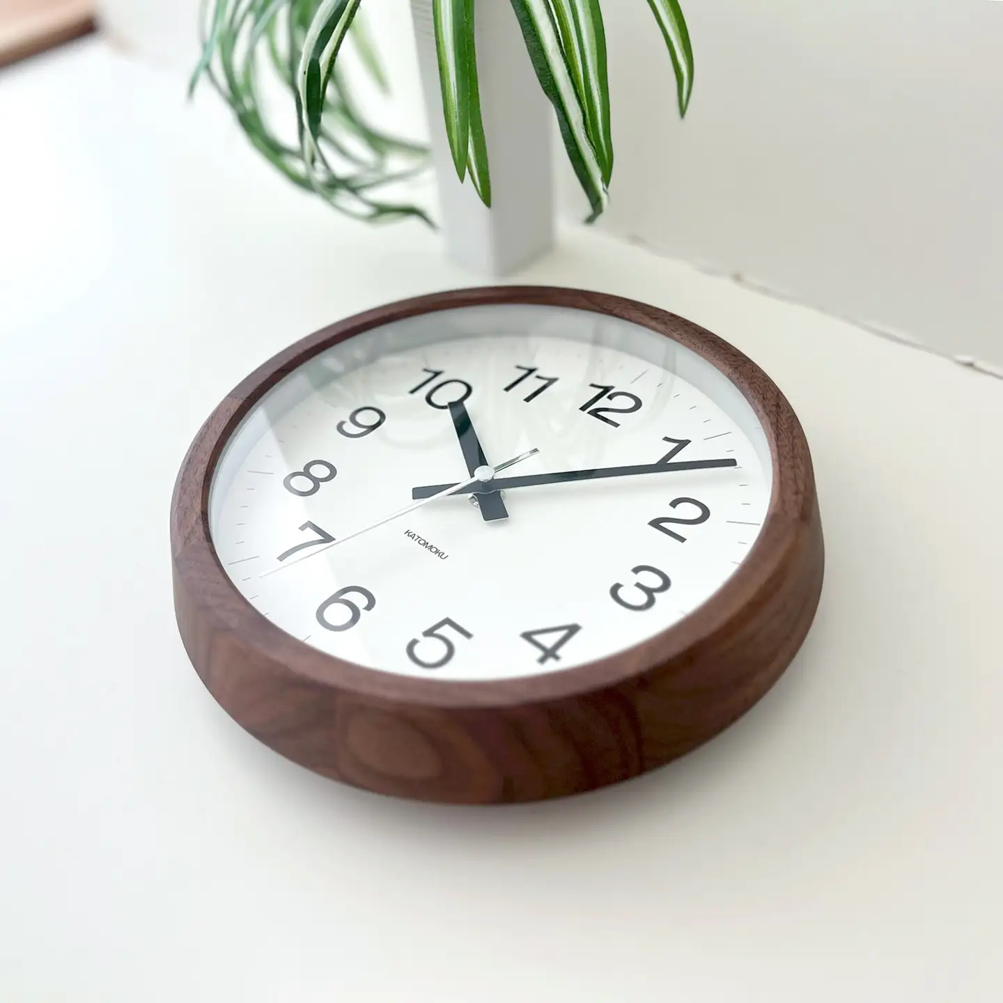 KATOMOKU muku clock 木製掛け時計(ウォールナット）km-108WA