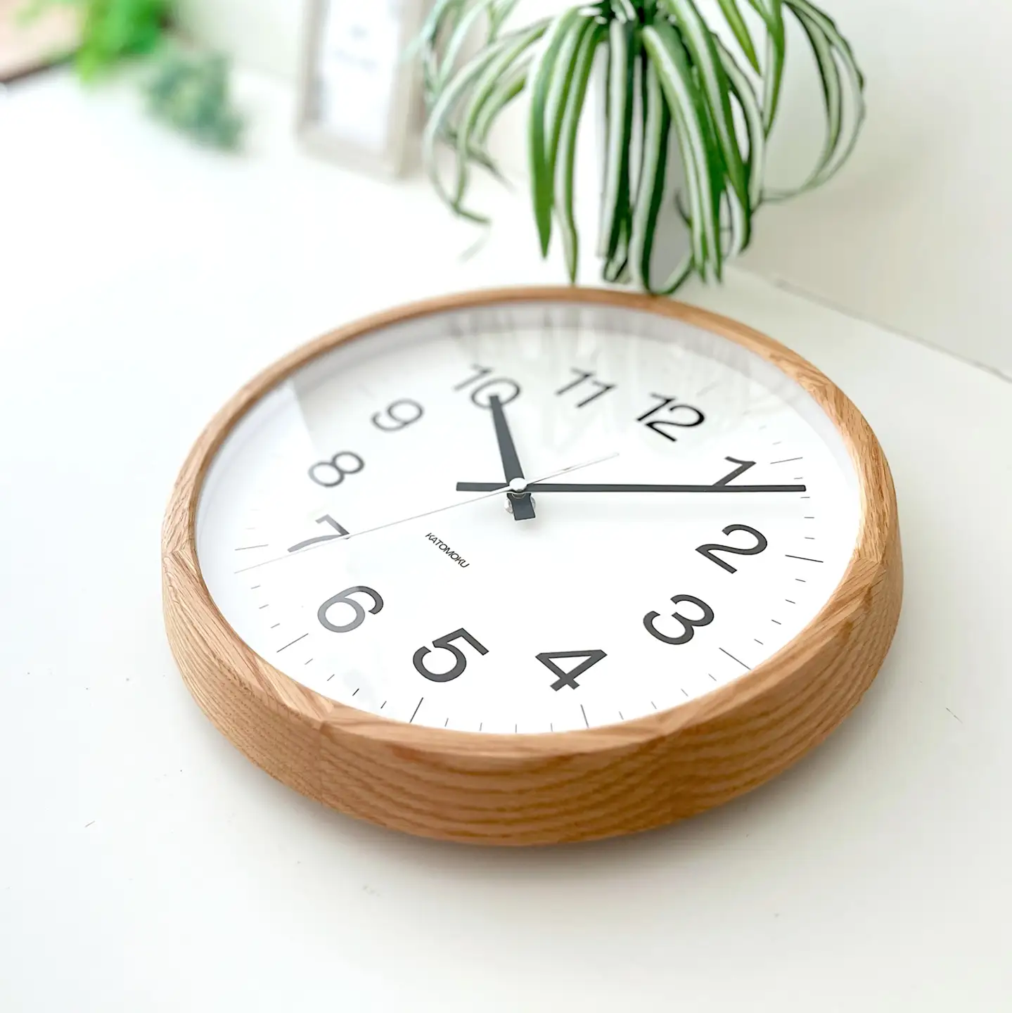 KATOMOKU muku clock 木製掛け時計（オーク）km-113OA