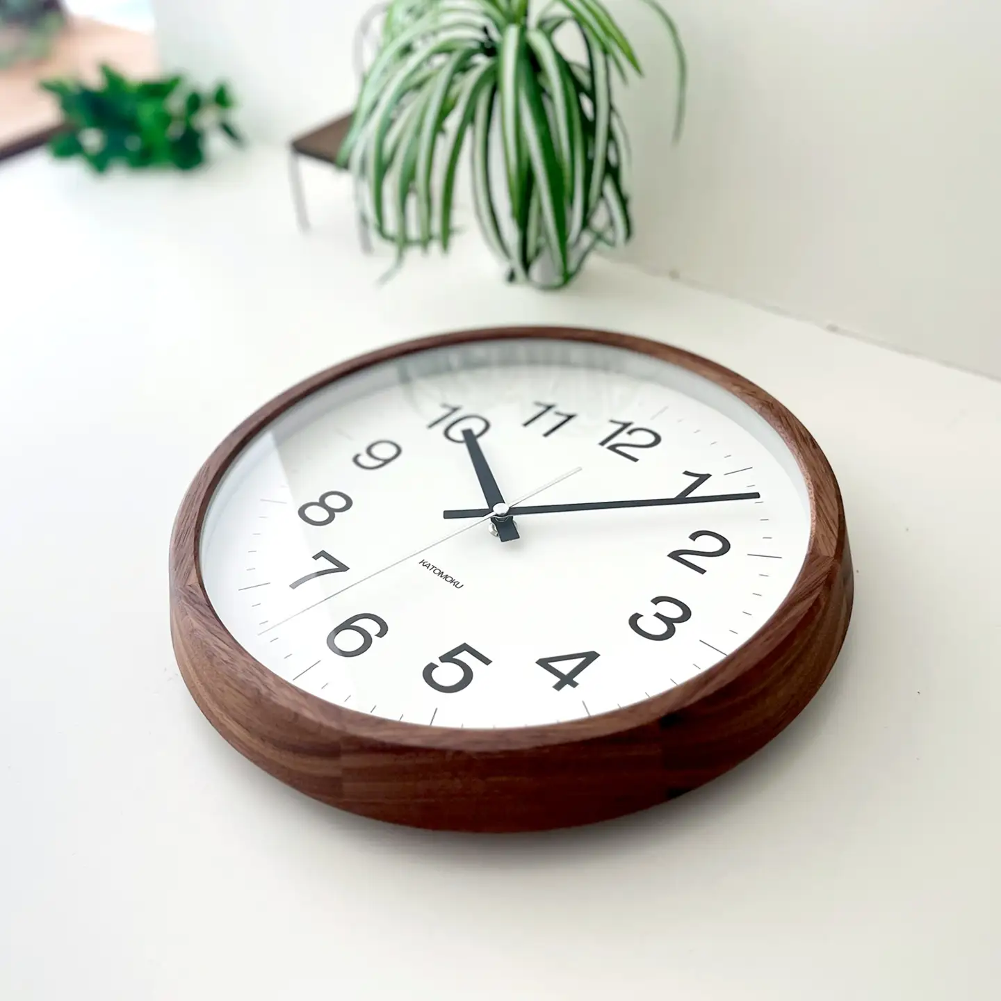 KATOMOKU muku clock 木製掛け時計（ウォールナット）km-113WA