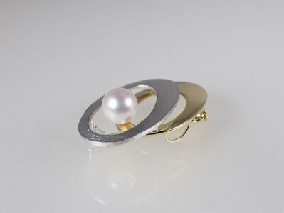 【真珠】 ブローチ パール 9mm ~ 9.5mm アクセサリー アコヤ真珠 希少 大粒 大珠