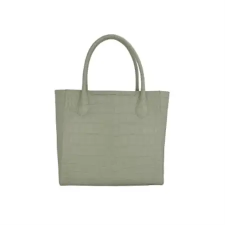 【濱野皮革工藝】A4収納　HAMANO クロコ　スクエアトートバッグ(グレージュ)_装飾品・工芸品 トートバッグ・ショルダーバッグ 鞄・バッグ かばん カバン_【1230919】