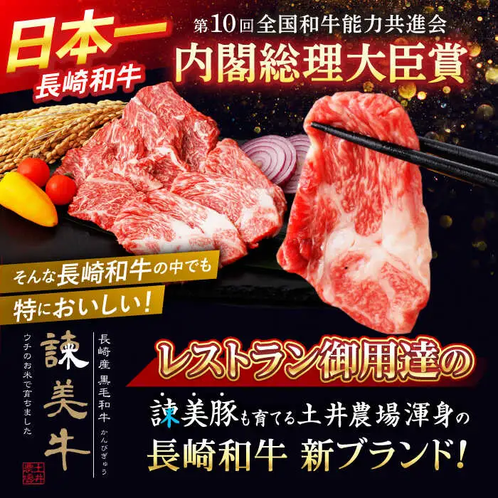 【特Aのブランド米で育てた】諫美牛 カルビ 500g(250g×2) / 牛肉 ぎゅうにく 和牛 牛 肉 国産 かるび 焼肉 やきにく / 諫早市 / 株式会社土井農場 [AHAD091]