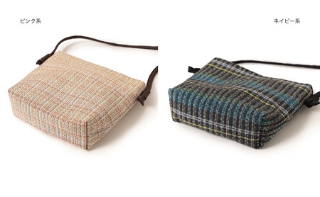 【BEAMS JAPAN監修】「伝統的工芸品」伊那紬 ミニショルダーバッグ 駒ヶ根市 ファッション ピンク系
