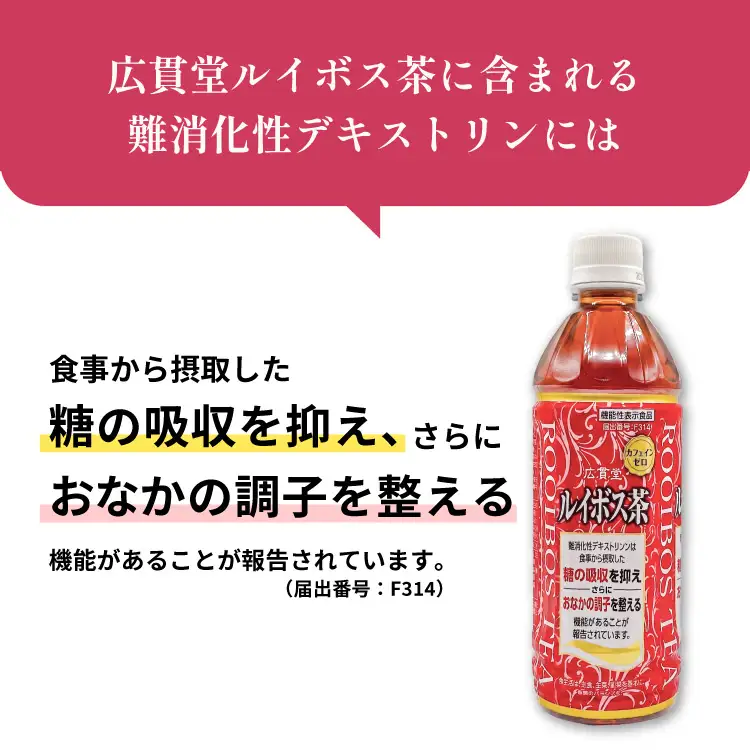 【機能性表示食品】広貫堂ルイボス茶 500ml 24本 × 2ケース 計48本