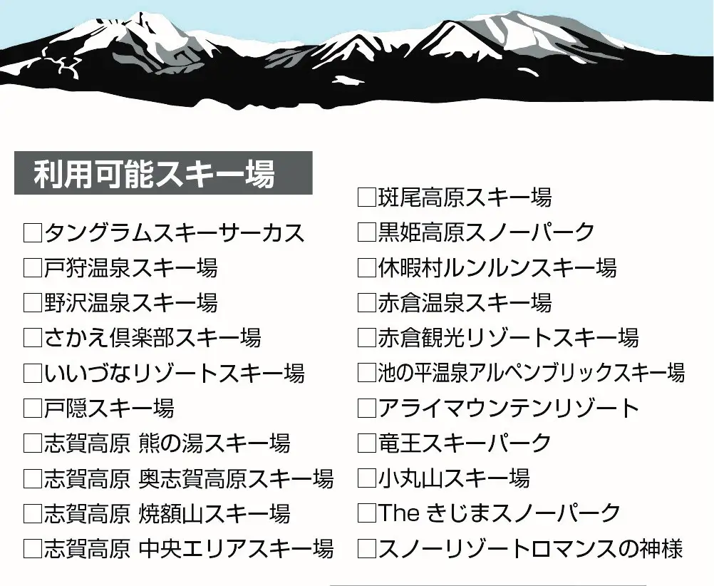 26-27シーズン 信越自然郷スーパーバリューチケット 1冊5枚綴り | S スキー 共通リフト クーポン券 レジャー サービス券 ※2026年11月～発送