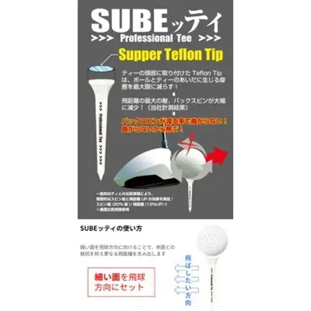SUBEッティ　ロング　ブラック　1袋3本入　キャグ　 飛んで曲がらない　ゴルフ ティー【1560978】