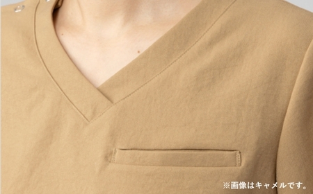 レピウスの白衣 【レディース】スクラブ リンクル / ネーム刺繍付き (カラー：グレー、サイズ：L)_0113-019-T05-2-4