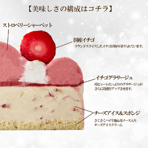 【クリスマスアイスケーキ】ベリーストロベリーチーズパイ 5号 0105-008-S06
