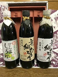 お徳用 醤油３本セット ひしほの匠庵 難波醤油醸造