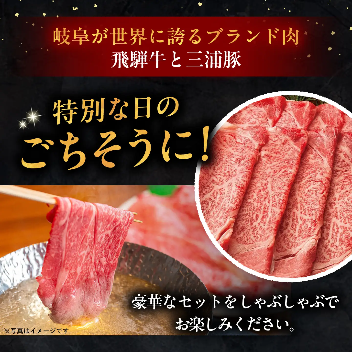 【12回定期便】 飛騨牛ロース400g 三浦豚ロース300g 豪華しゃぶしゃぶセットB 各種類1パック / 恵那市 / 岩島屋 [AUAJ050]