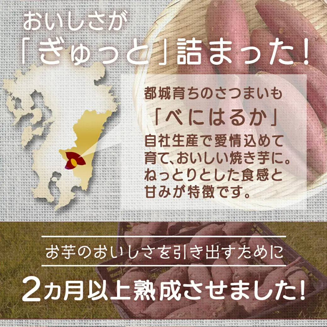 都城産べにはるか☆冷凍焼き芋☆500g×2袋〔LE-3701〕_(都城市) ヘルシー スイーツ ひんやり やきいも 熟成 ねっとりとした甘み あったか焼き芋 冷やし焼き芋 冷凍配送 自然解凍 焼きいも