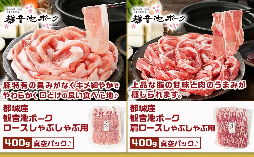 豚肉バラエティ6種4.1kgセット※訳あり入り〔AC-9218〕_(都城市) 都城産豚 観音池ポーク ロース・肩ロースしゃぶしゃぶ用/ミンチ/スペアリブ/【訳あり】ロースとんかつ用 訳あり 宮崎県産豚切り落とし