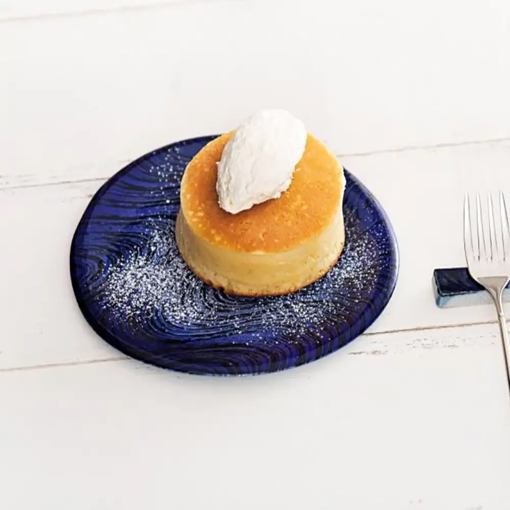 【瀬戸焼】 瑠璃柚 朝露のケーキ皿【クラフト工房Ｌａｚｕｌｉ】 / 食器 お皿 電子レンジ対応 キッチン用品 [BBAL001]