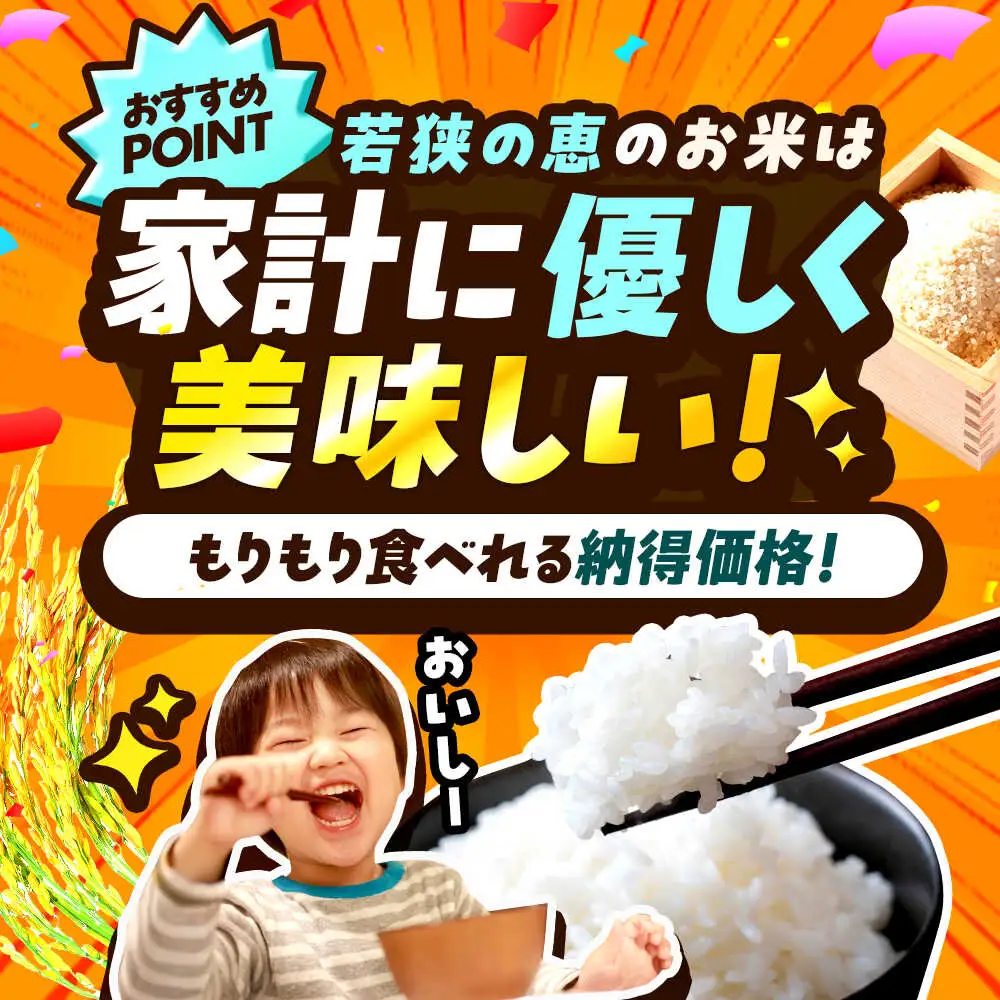 米【令和7年産】【訳あり】【数量限定】 家計応援米 10kg×1袋 / 小浜市 / 若狭の恵 [BFAG027]